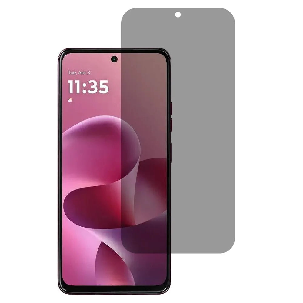 For Motorola Moto G37 5G  /  G47 5G 2.5D Arc Edge Anti Spy Full Screen Protector Full Glue High Aluminium-silicon Glass Film - Black - 1