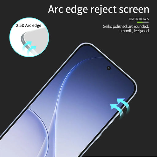 MOFI for Oppo Reno15 Pro Mini 5G Screen Protector 9H Full Glue Full Coverage High Aluminum-Silicon Glass Film - Black - 2