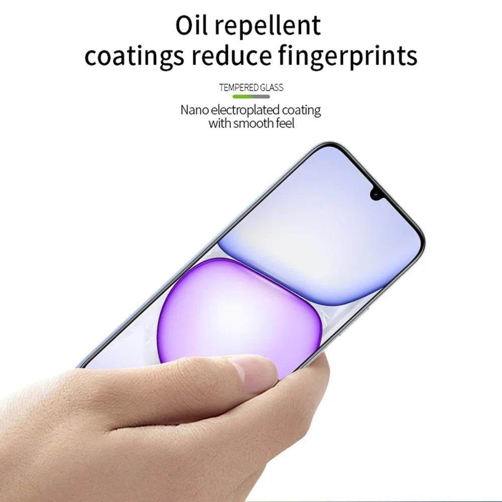 MOFI for Realme C100i 5G / Realme C100x 4G / Realme C100i 4G / Realme 16T 5G / Realme P4 Lite 5G / Realme P4 Lite 4G / Realme C83 5G Screen Protector 9H Full Glue Full Coverage High Aluminum-Silicon Glass Film - Black - 4
