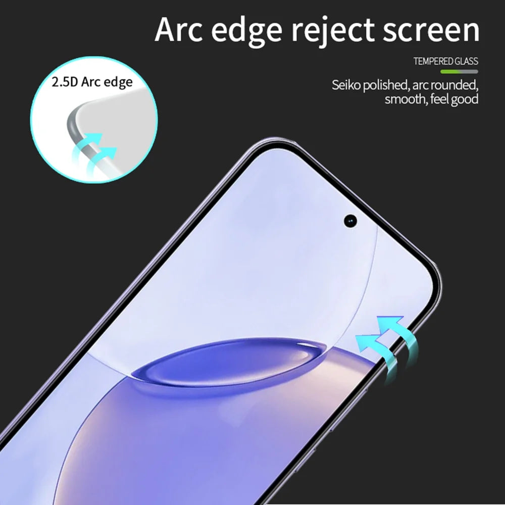 MOFI for Realme 16 Pro 5G Screen Protector 9H Full Glue Full Coverage High Aluminum-Silicon Glass Film - Black - 2