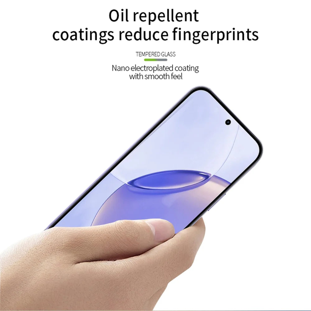MOFI for Realme 16 Pro 5G Screen Protector 9H Full Glue Full Coverage High Aluminum-Silicon Glass Film - Black - 4