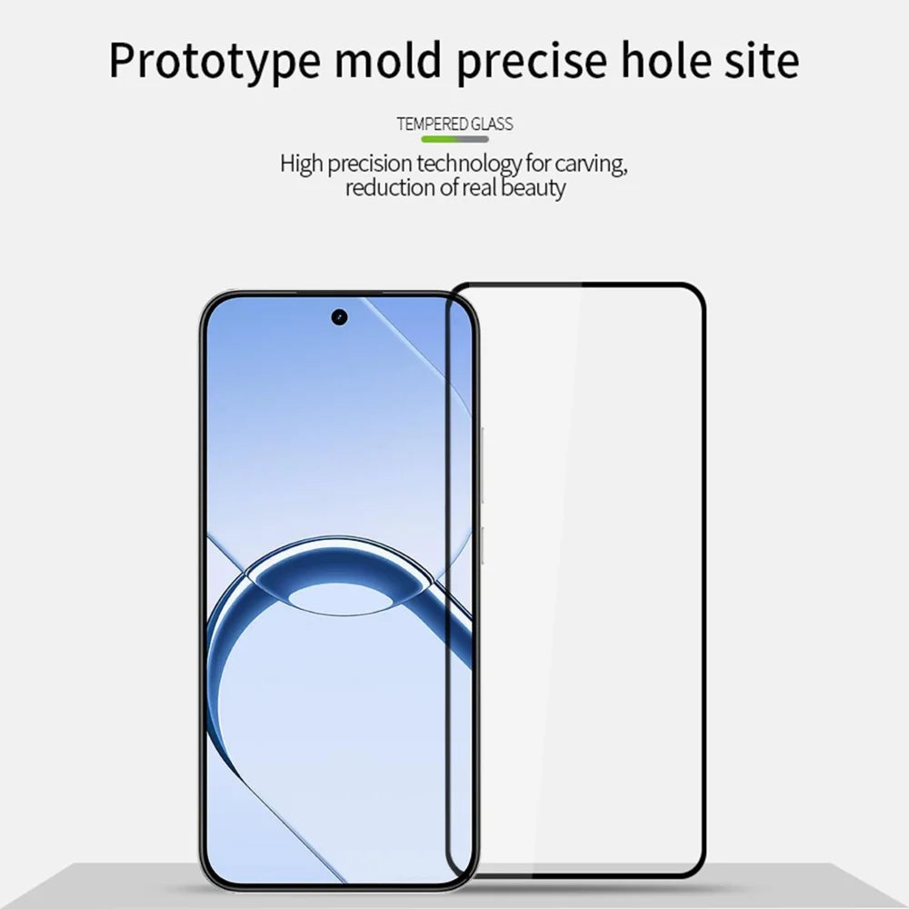 MOFI for Realme 16 5G Screen Protector 9H Full Glue Full Coverage High Aluminum-Silicon Glass Film - Black - 3