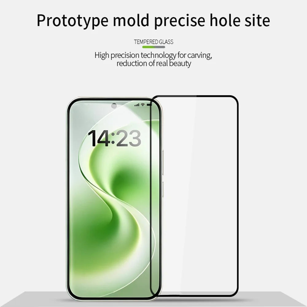 MOFI for vivo S60 5G Screen Protector 9H Full Glue Full Coverage High Aluminum-Silicon Glass Film - Black - 3