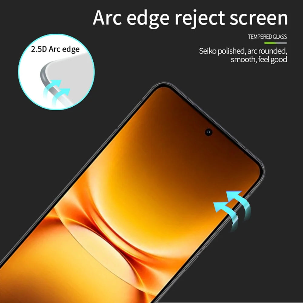 MOFI for vivo iQOO 15T 5G Screen Protector 9H Full Glue Full Coverage High Aluminum-Silicon Glass Film - Black - 2