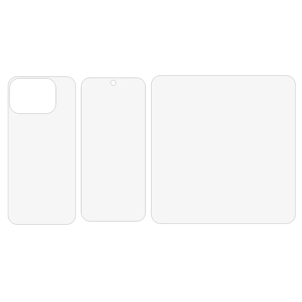 For Google Pixel 10 Pro Fold Screen Protector Set, Front + Back Full Cover TPU+PET Hydrogel Film - 2