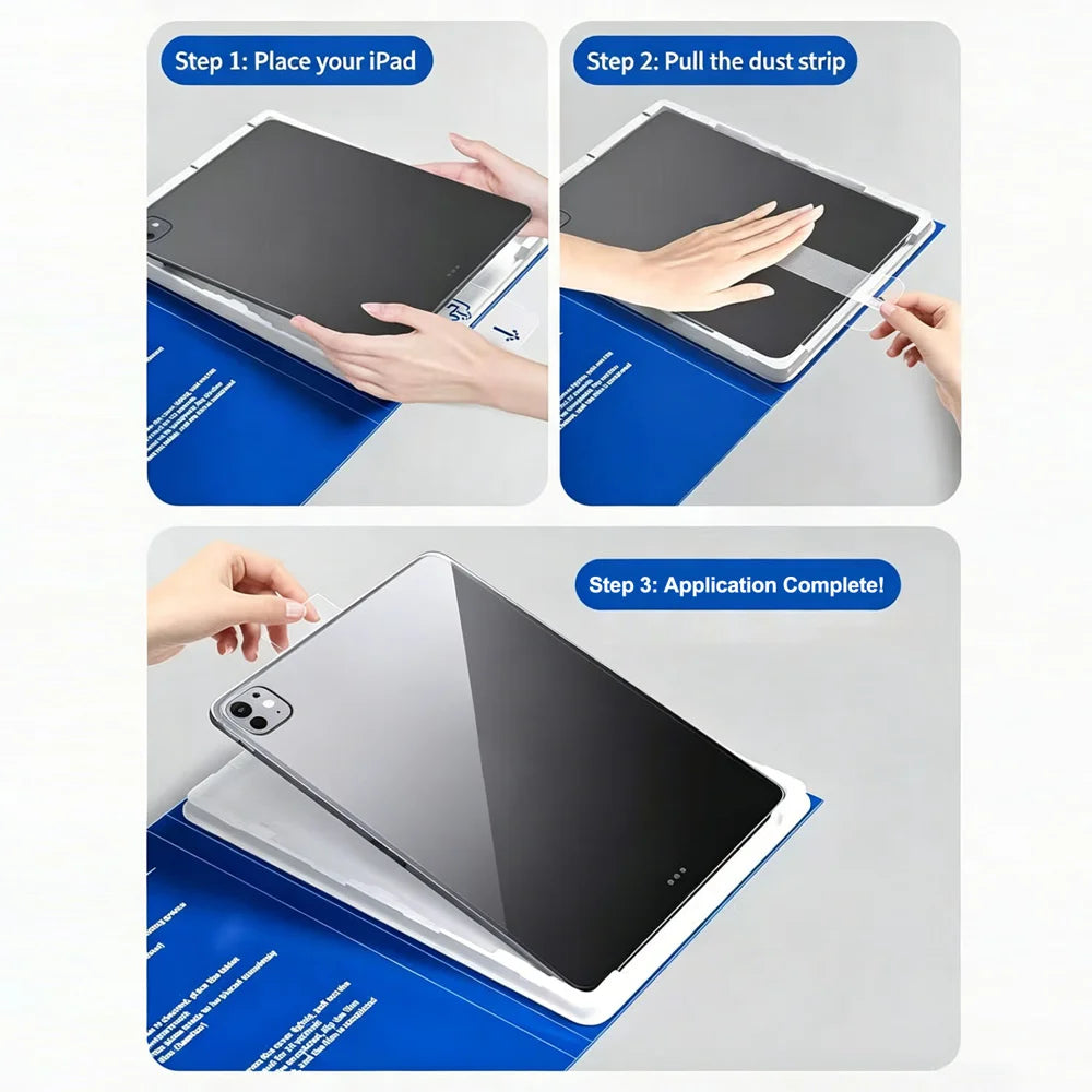 For iPad mini (2021) / iPad mini (2024) 2Pcs Screen Protector Ultra Clear Tempered Glass Film with Dust-Free Installation Tool - Transparent - 7