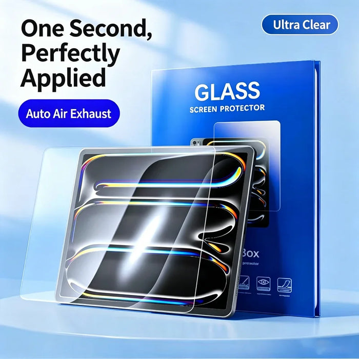 For iPad Air (2020) / iPad Air (2022) 2Pcs Screen Protector Ultra Clear Tempered Glass Film with Dust-Free Installation Tool - Transparent - 2