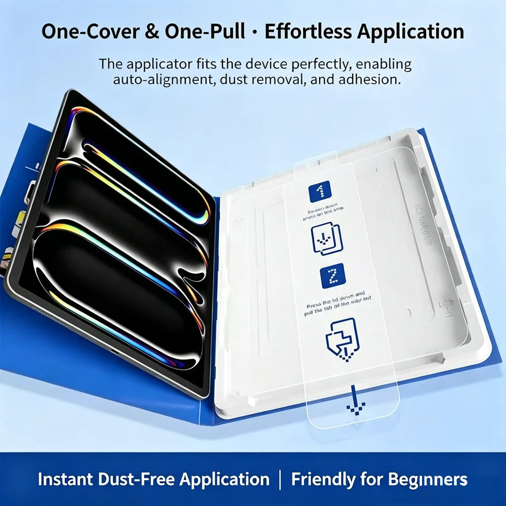 For iPad Air (2013) / iPad Air 2 2Pcs Screen Protector Ultra Clear Tempered Glass Film with Dust-Free Installation Tool - Transparent - 3