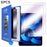 For iPad Air (2020) / iPad Air (2022) 2Pcs Screen Protector Anti-blue-ray Tempered Glass Film with Dust-Free Installation Tool - Purple - 1