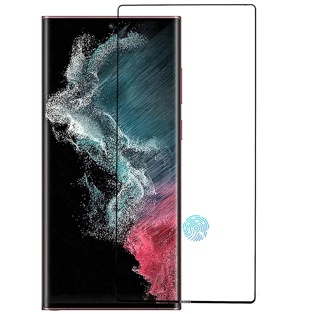 For Samsung Galaxy S23 Ultra Full Coverage Screen Protector Full Glue High Clarity Scratch Resistant Tempered Glass Film, Support Face Unlock - 1