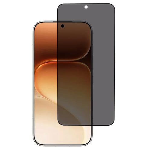 For Honor 600 5G  /  600 Pro 5G Anti-Spy Full Screen Protector Silk Printing Full Glue Privacy High Aluminium-silicon Glass Film (Fingerprint Unlock) - Black - 1