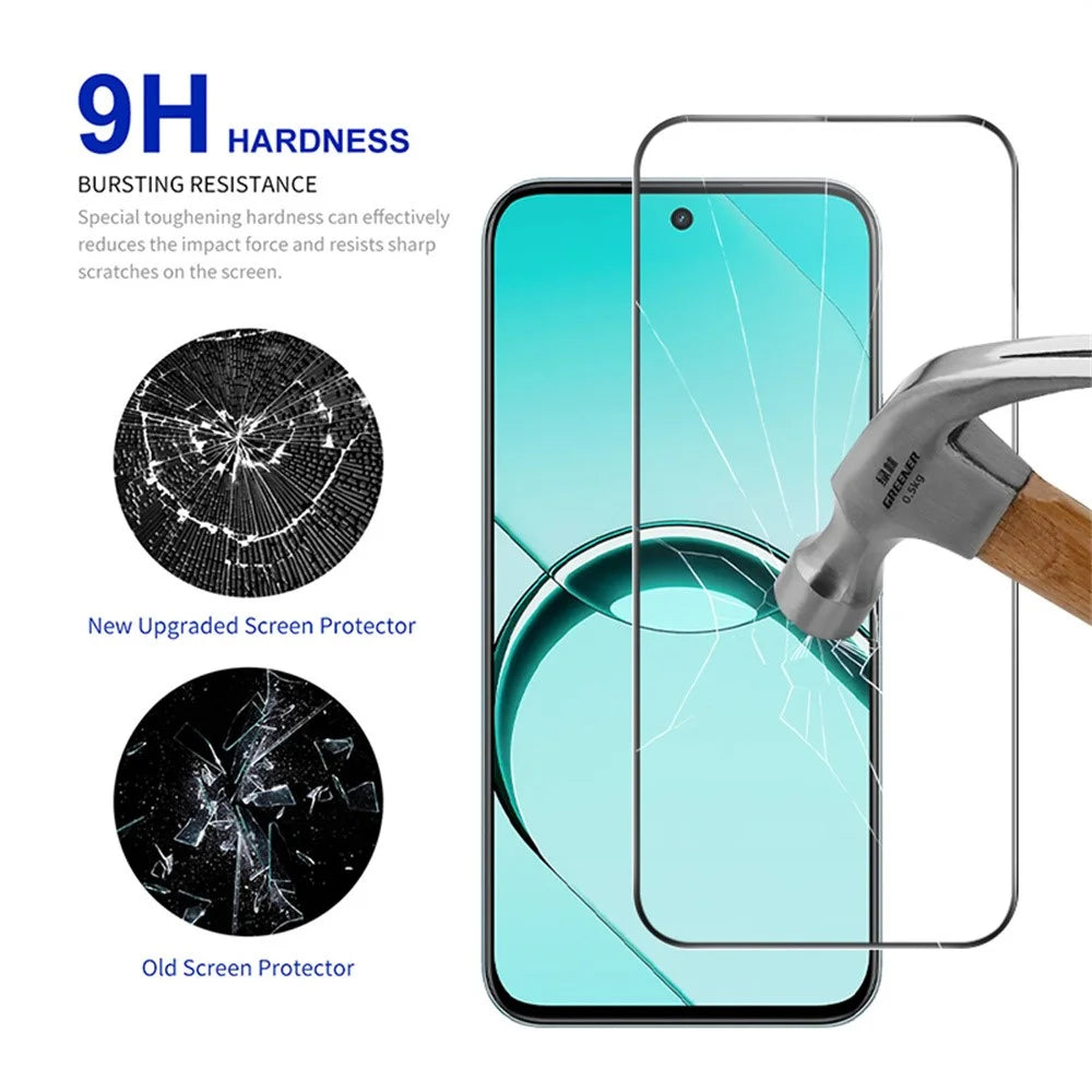 RURIHAI For Realme C83 5G / P4 Lite 5G / C100 4G  /  C100 5G  /  C100i 4G  /  C100x 4G  /  16T 5G Screen Protector High Aluminum-Silicon Glass Phone Screen Film - 3