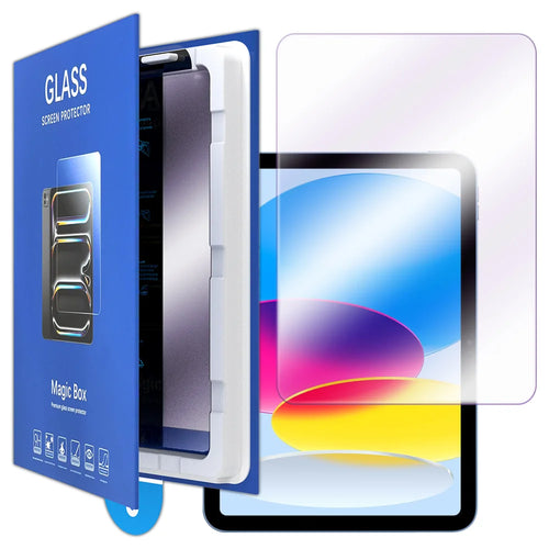 For iPad 10.9 (2022) / iPad (2025) Screen Protector Anti-blue-ray Tempered Glass Film with Dust-Free Installation Tool - Purple - 1