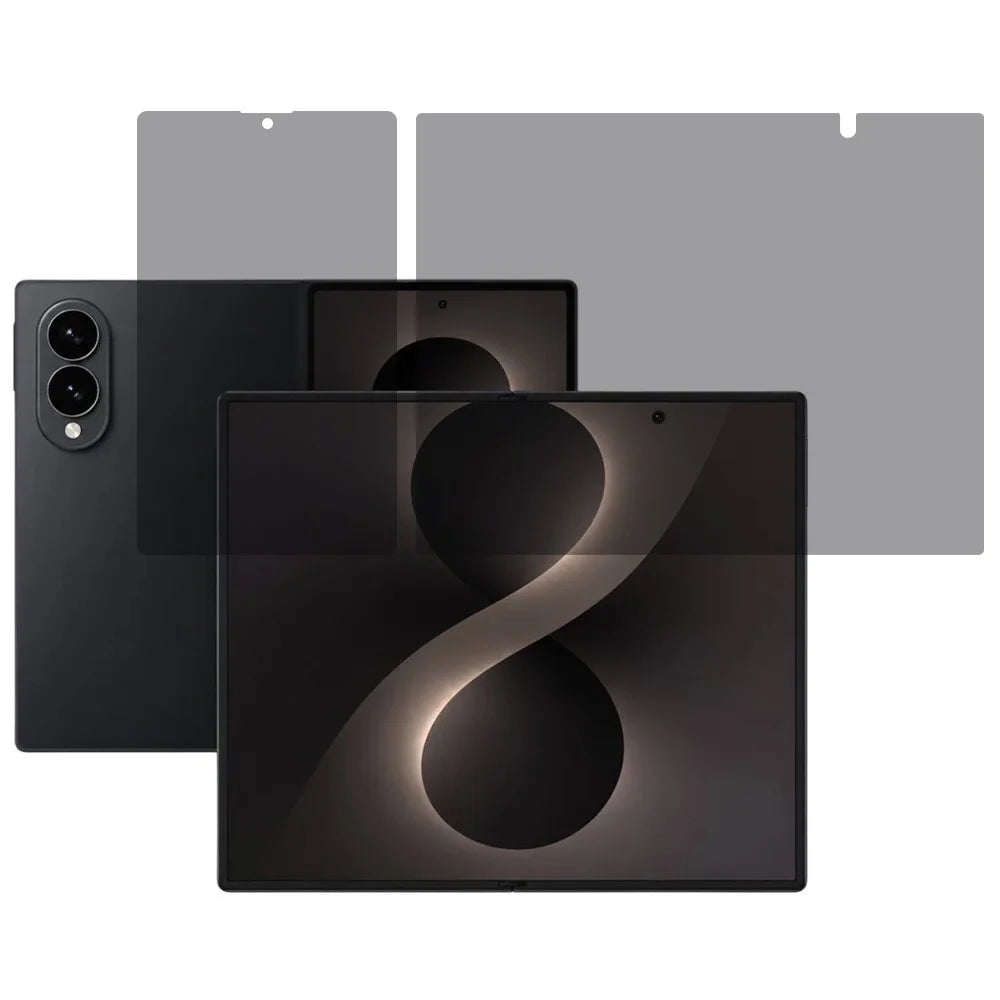 For Samsung Galaxy Z Fold8 Anti-Spy Screen Protector PET Matte Front and Outer Screen Film - 1