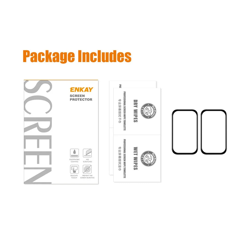 ENKAY HAT PRINCE 2Pcs  /  Set for Redmi Band 2 Protective Film 3D Curved PMMA Smart Watch Screen Protector Soft PC Edge Anti-Scratch HD Clear Full Cover Film - 6
