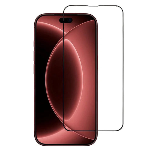 For iPhone 18 Pro Max / 17 Pro Max Screen Protector Silk Printing Full Glue Full Coverage Tempered Glass Screen Film - Black Edge - 1