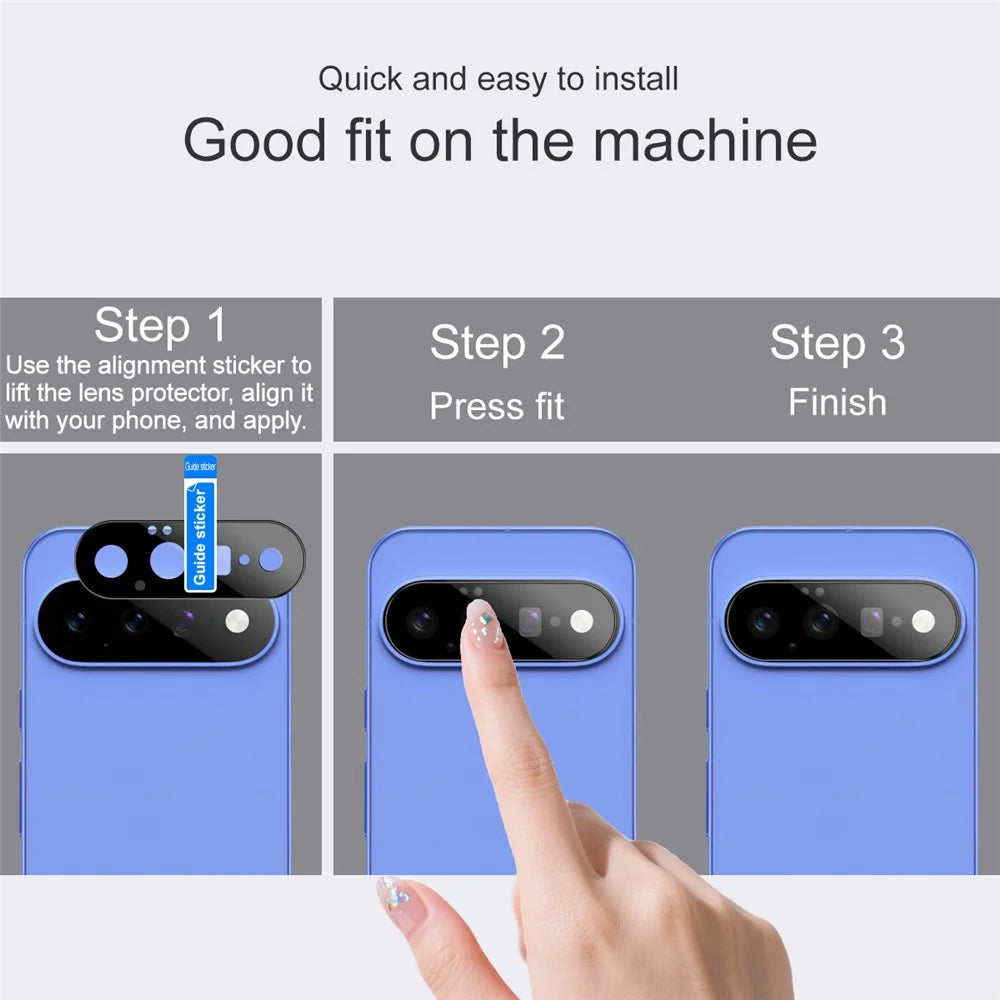 IMAK For Google Pixel 11 Camera Lens Protector Tempered Glass HD Clear Full Cover Lens Film - Black - 6