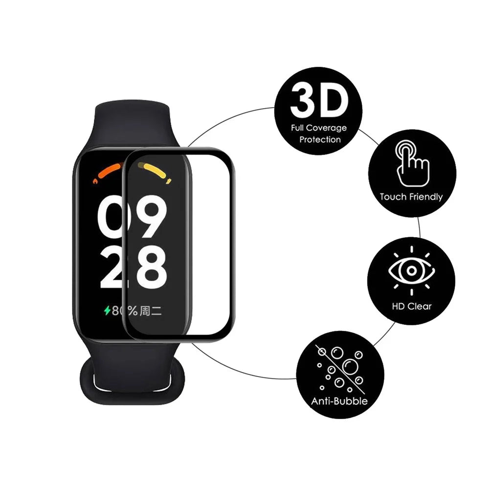 ENKAY HAT PRINCE For Redmi Band 2 Scratch Proof 3D Curved PMMA Screen Protector Soft PC Edge HD Clear Full Cover Film - 2