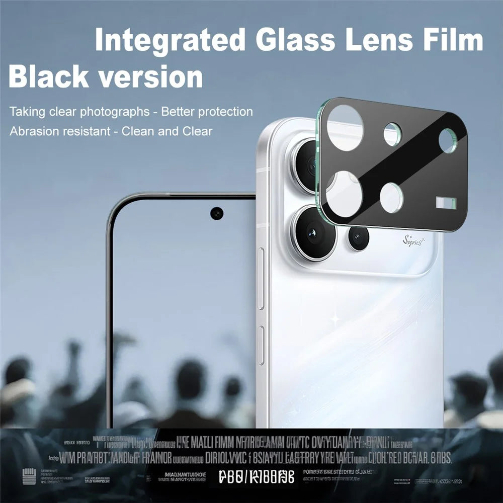 IMAK For vivo S60 5G Tempered Glass Full Cover Lens Film + Acrylic Cap - Black - 2