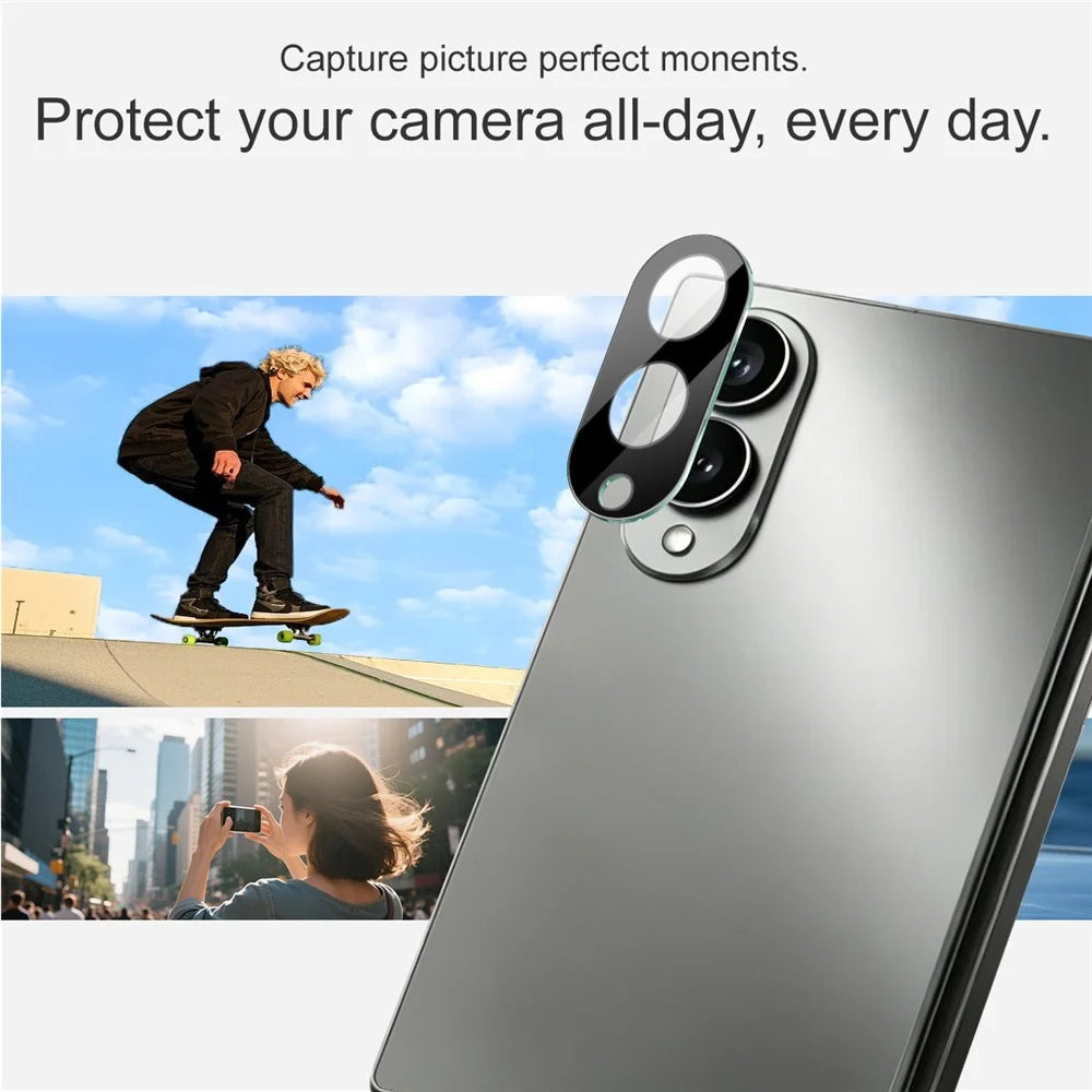 IMAK For Samsung Galaxy Z Fold8 Tempered Glass Full Cover Lens Film + Acrylic Cap - Black - 4