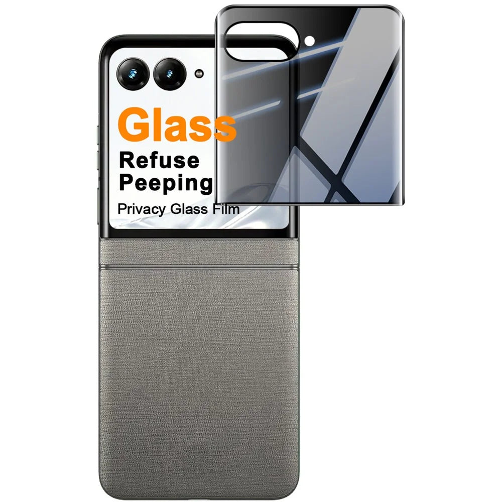 IMAK Anti-Spy Rear Screen Protector for Motorola Razr 70 / Razr 60 / Razr 50 5G , 3D Curved Edge Tempered Glass Back Film - 1