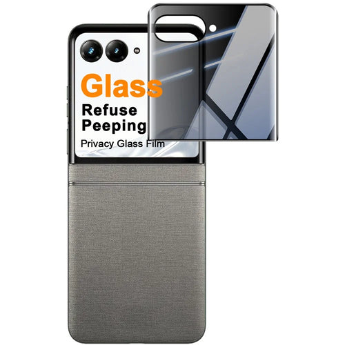 IMAK Anti-Spy Rear Screen Protector for Motorola Razr 70 / Razr 60 / Razr 50 5G , 3D Curved Edge Tempered Glass Back Film - 1