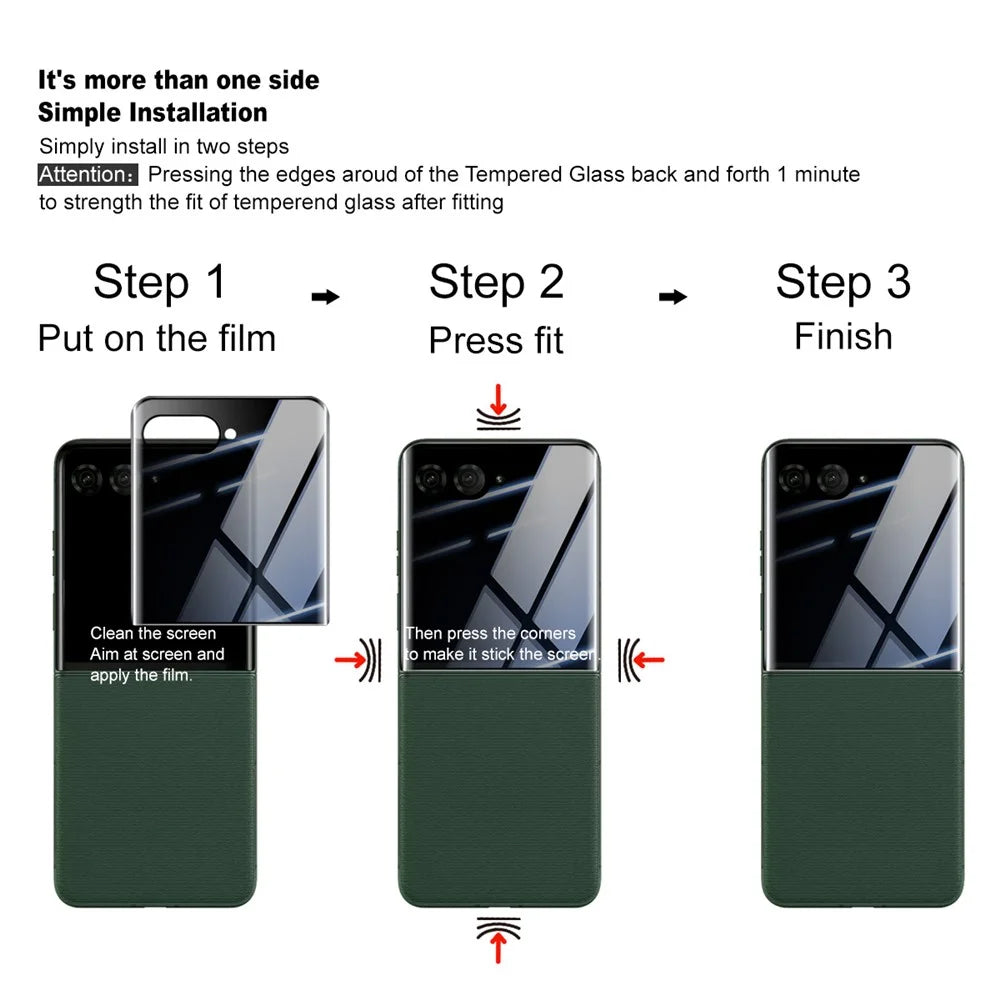 IMAK Anti-Spy Rear Screen Protector for Motorola Razr 70+ / Razr 60 Pro 5G / Razr 50 Ultra 5G , 3D Curved Edge Tempered Glass Back Film - 7