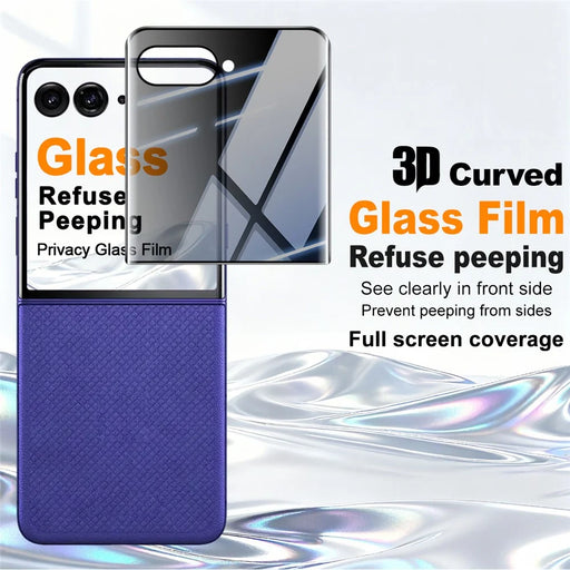 IMAK for Motorola Razr 70 Ultra / Razr 60 Ultra 5G Tempered Glass Rear Screen Protector 3D Curved Edge Anti-Spy Back Film - 2