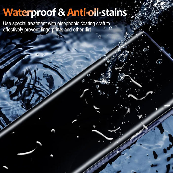 For Motorola Edge 50 Fusion 5G 25Pcs Anti-spy Screen Protector Silk Printing High Aluminium-silicon Glass Full Cover Anti-fingerprint Privacy Film - Black - 2