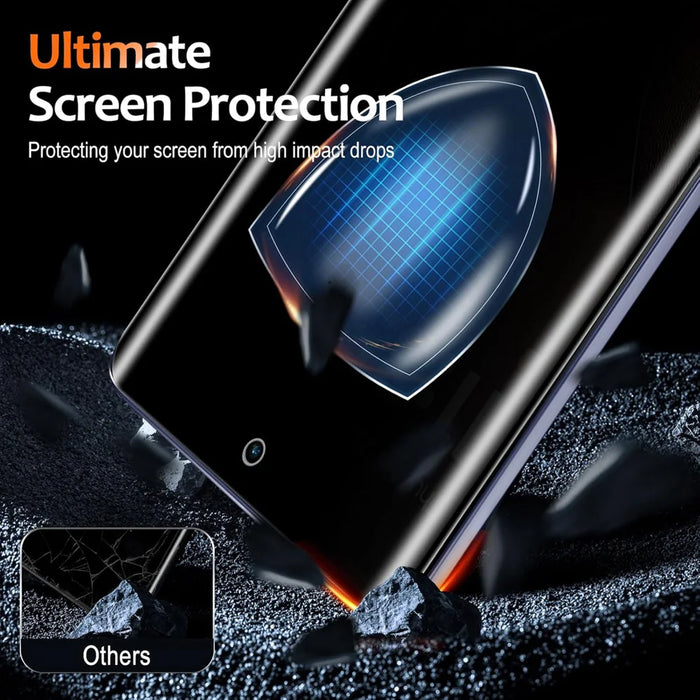 For Motorola Edge 70 Fusion+ 5G / Motorola Edge 70 Fusion 5G 25Pcs Anti-spy Screen Protector Silk Printing High Aluminium-silicon Glass Full Cover Anti-fingerprint Privacy Film - Black - 3