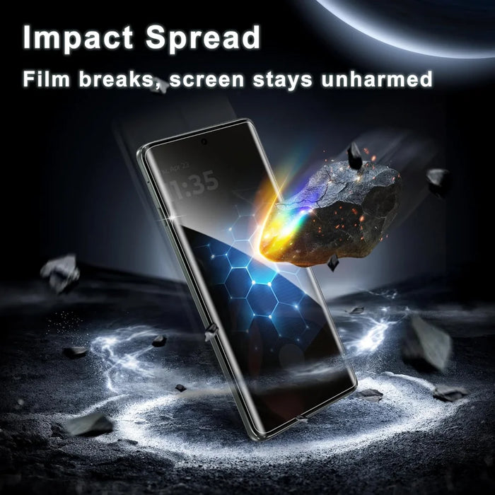 For Motorola Edge 70 Fusion+ 5G / Motorola Edge 70 Fusion 5G 25Pcs Anti-spy Screen Protector Silk Printing High Aluminium-silicon Glass Full Cover Anti-fingerprint Privacy Film - Black - 5
