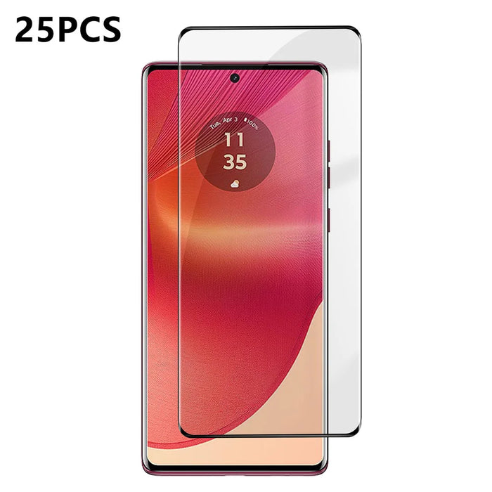 For Motorola Edge 50 Fusion 5G 25Pcs Full Cover Screen Protector Silk Printing Ultra Clear High Aluminium-silicon Glass Film - Transparent - 1