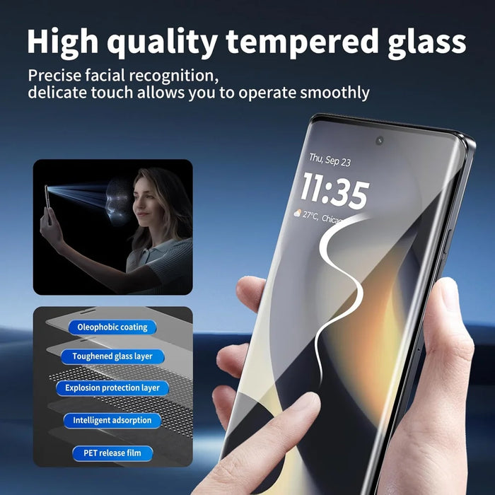 For Motorola Edge 50 Fusion 5G 25Pcs Full Cover Screen Protector Silk Printing Ultra Clear High Aluminium-silicon Glass Film - Transparent - 4