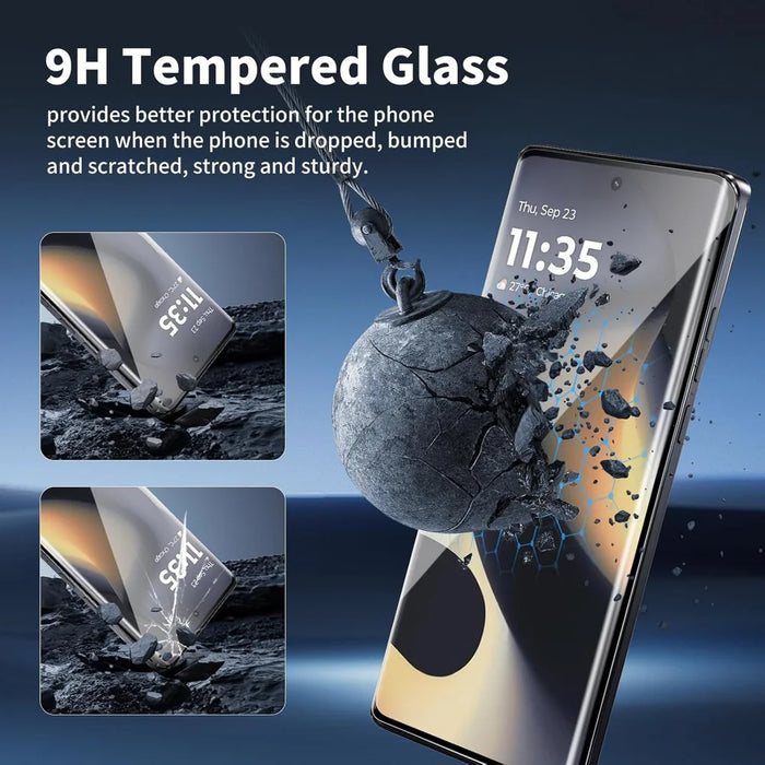For Motorola Edge 50 Fusion 5G 25Pcs Full Cover Screen Protector Silk Printing Ultra Clear High Aluminium-silicon Glass Film - Transparent - 5