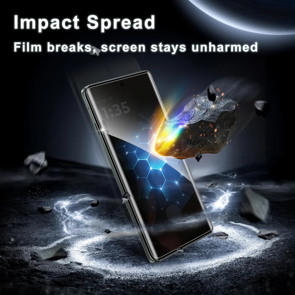For Motorola Edge 60 5G / Motorola Edge 60 Fusion 5G 25Pcs Anti-spy Screen Protector Silk Printing High Aluminium-silicon Glass Full Cover Anti-fingerprint Privacy Film - Black - 5