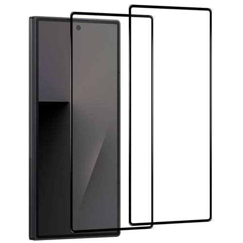 NORTHJO 2Pcs A+ For Samsung Galaxy Z Fold7 5G Screen Protector Full Coverage 0.3mm 2.5D High Aluminum-silicon Glass Silk Printing Film - Black - 1