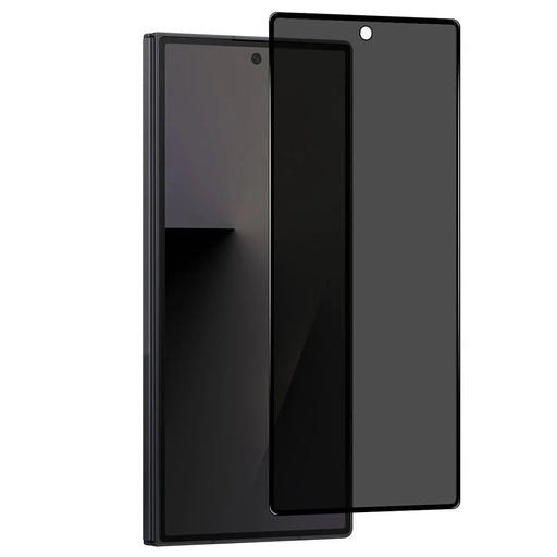 NORTHJO A++ For Samsung Galaxy Z Fold7 5G Screen Protector Privacy Full Glue Silk Printing Anti-Spy High Aluminium-Silicon Glass Film - Black - 1