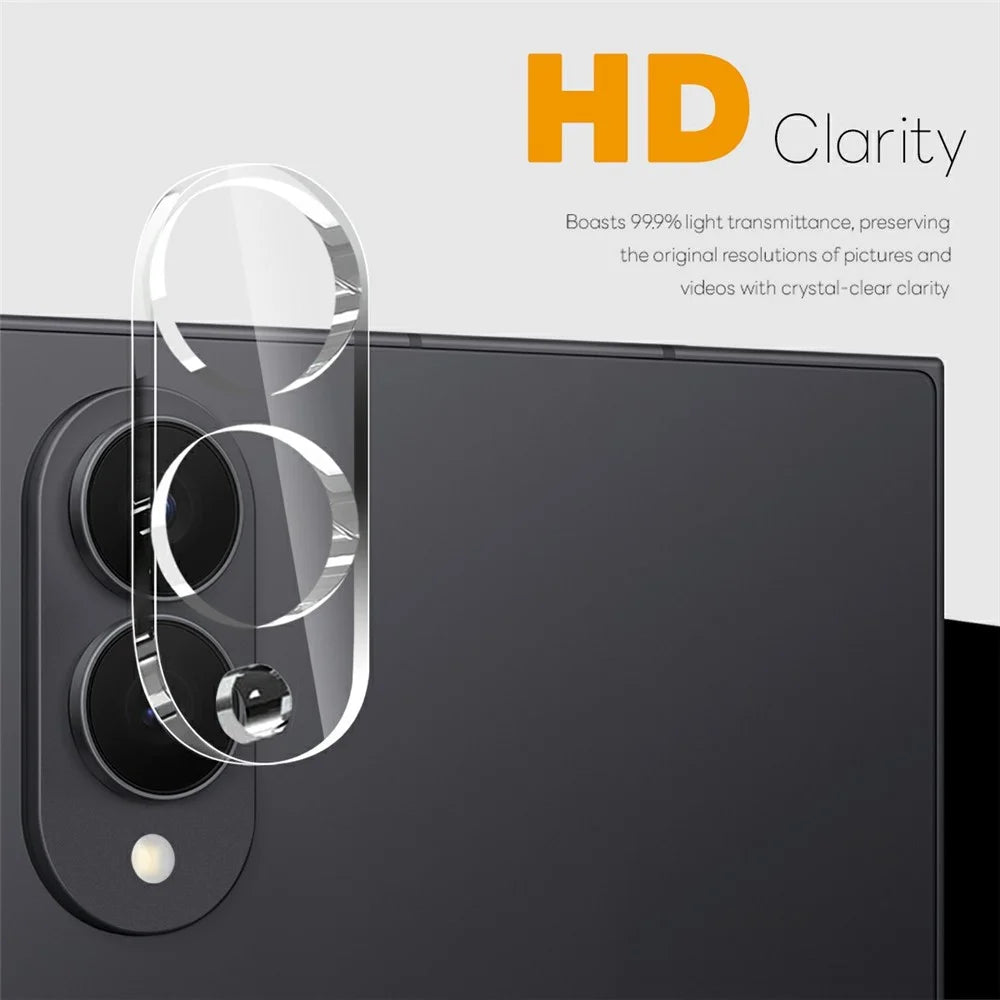 NORTHJO 2Pcs For Samsung Galaxy Z Fold8 Tempered Glass Camera Lens Protector Clear 3D Integrated Full Coverage - Transparent - 2