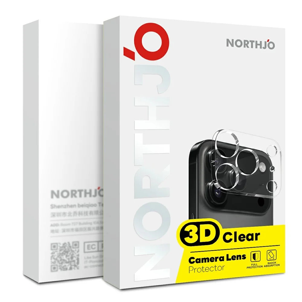 NORTHJO 2Pcs For Samsung Galaxy Z Fold8 Tempered Glass Camera Lens Protector Clear 3D Integrated Full Coverage - Transparent - 5