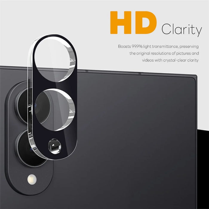 NORTHJO 2Pcs For Samsung Galaxy Z Fold8 Full Coverage Camera Lens Protector Silk Printing 3D Clear Tempered Glass Lens Film - Black - 2
