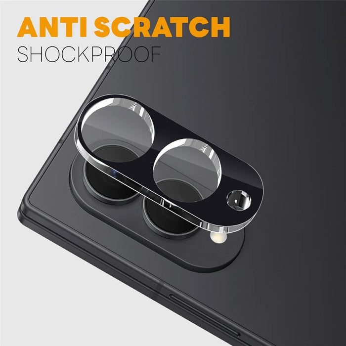 NORTHJO 2Pcs For Samsung Galaxy Z Fold8 Full Coverage Camera Lens Protector Silk Printing 3D Clear Tempered Glass Lens Film - Black - 3
