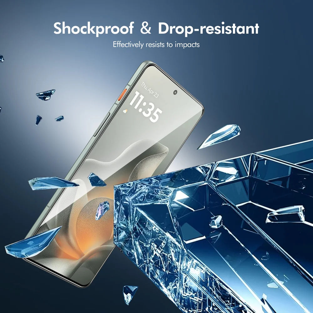 HAT PRINCE for Motorola Edge (2026) ENKAY  2Pcs Screen Protector 9H Silk Printing 0.26mm Full Glue Full Coverage Tempered Glass Film - Transparent - 4