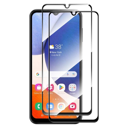 ENKAY HAT PRINCE 2Pcs / Set For Samsung Galaxy A14 5G / A14 4G Anti-fingerprint Screen Protector 0.26mm 9H 2.5D Arc Edge Shatterproof Full Glue High Aluminium-silicon Glass Film - 1