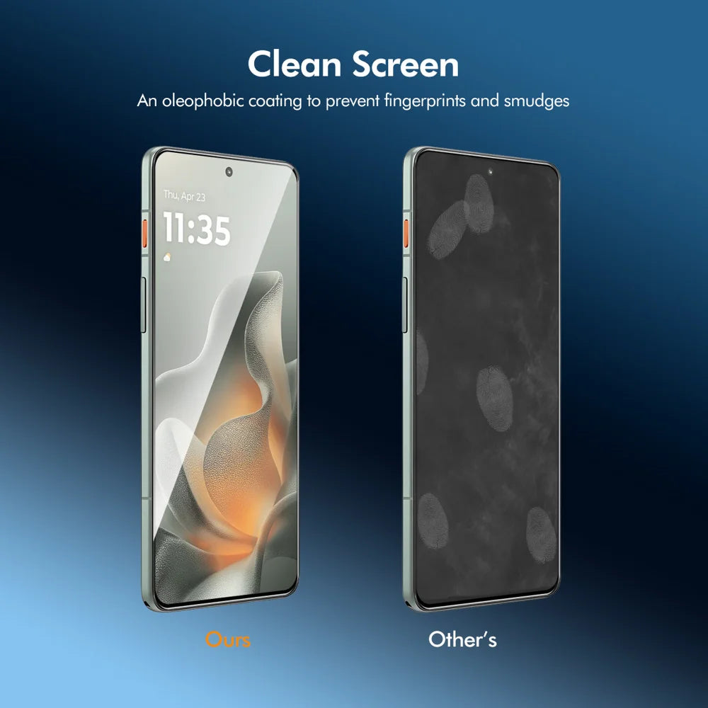 HAT PRINCE for Motorola Edge (2026) ENKAY  Screen Protector 9H Silk Printing 0.26mm Full Glue Full Coverage Tempered Glass Film - Transparent - 3