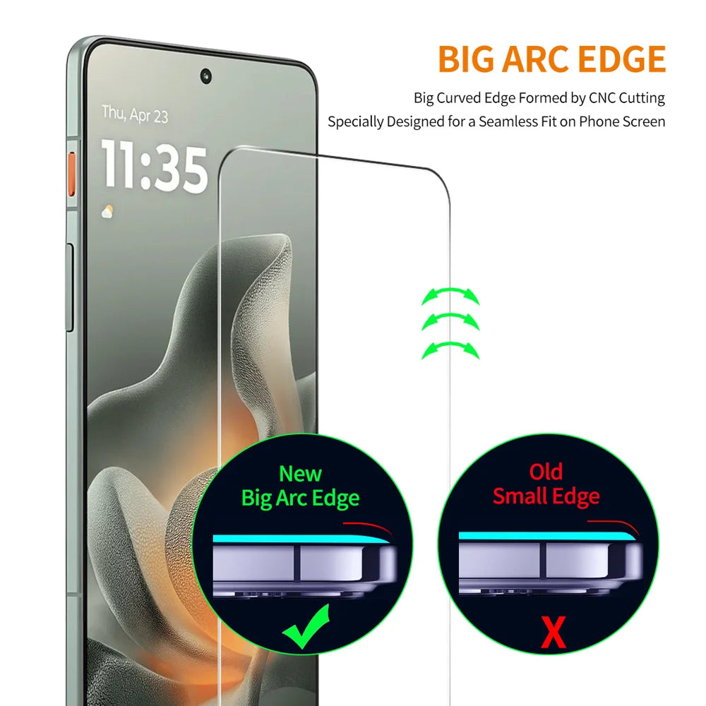HAT PRINCE for Motorola Edge (2026) ENKAY  Screen Protector 9H Full Glue High Aluminum-Silicon Glass Film (NOT Complete Covering) - Transparent - 4