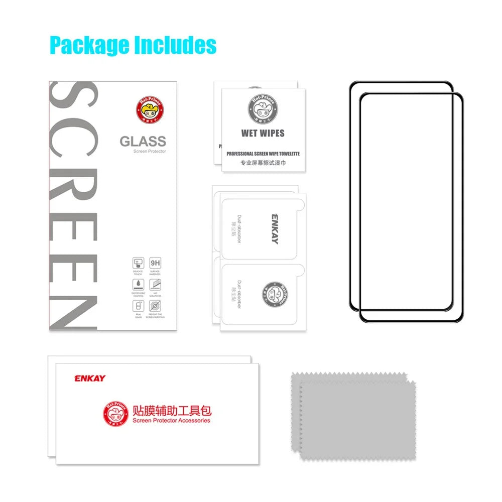 ENKAY HAT PRINCE 2Pcs / Set For Samsung Galaxy A54 5G HD Screen Protector 0.26mm 9H 2.5D Arc Edge Full Glue High Aluminium-silicon Glass Film - 7