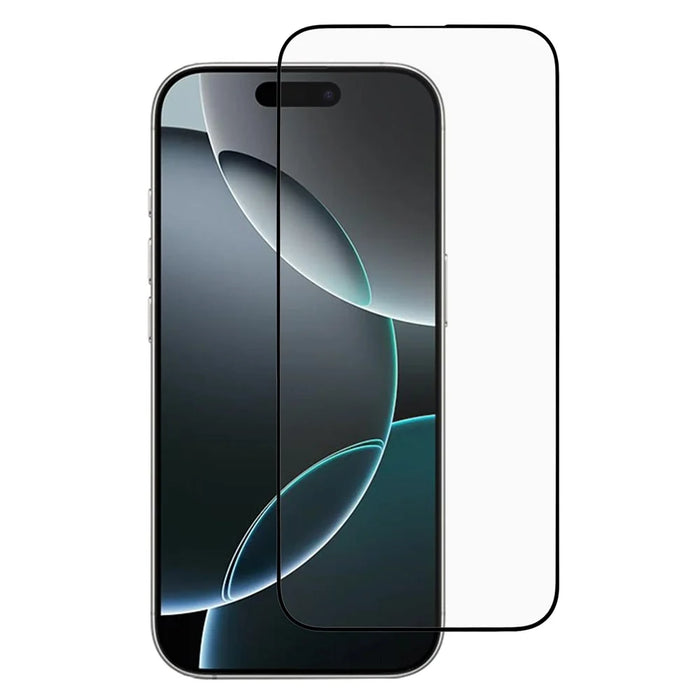 For iPhone 18 Pro Max / 17 Pro Max Screen Protector Silk Print Full Glue 9D Tempered Glass Film - Black - 1