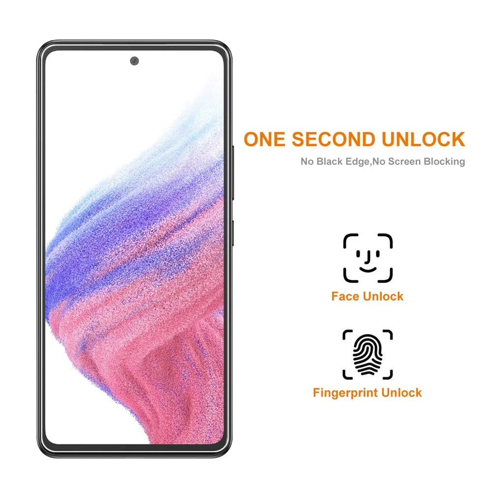 ENKAY HAT PRINCE 2Pcs / Pack Full Glue Screen Protector for Samsung Galaxy A54 5G, HD Clear 2.5D Arc Edge 0.26mm 9H Hardness Anti-Shatter Tempered Glass Film - 3