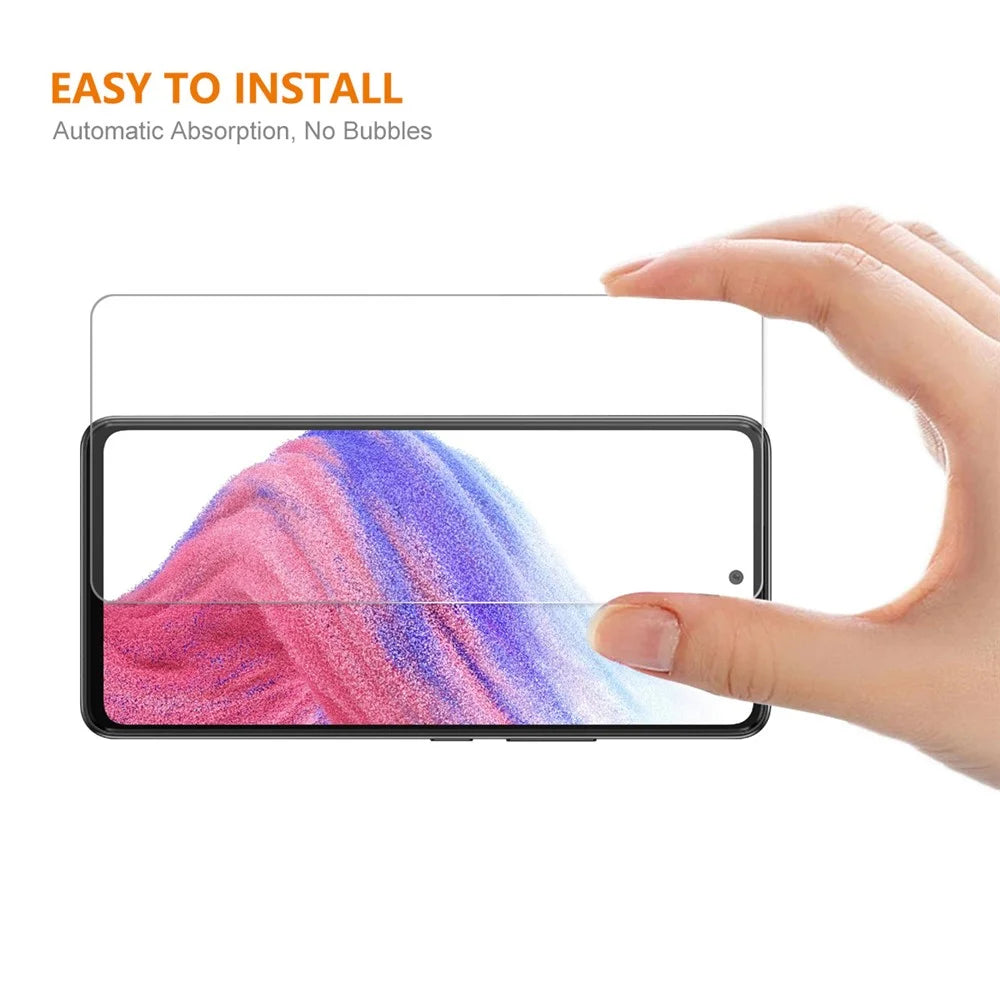 ENKAY HAT PRINCE 2Pcs / Pack Full Glue Screen Protector for Samsung Galaxy A54 5G, HD Clear 2.5D Arc Edge 0.26mm 9H Hardness Anti-Shatter Tempered Glass Film - 4