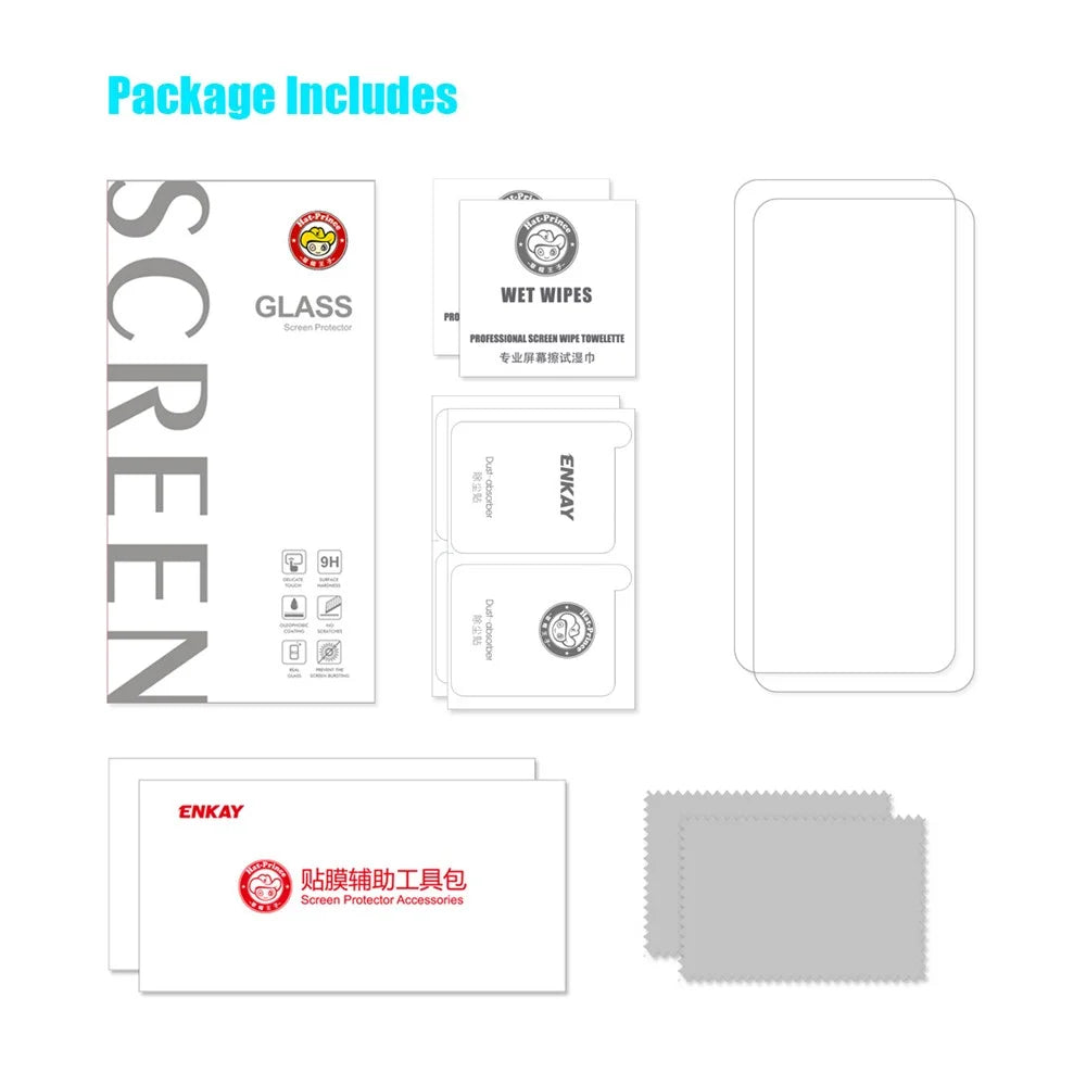 ENKAY HAT PRINCE 2Pcs / Pack Full Glue Screen Protector for Samsung Galaxy A54 5G, HD Clear 2.5D Arc Edge 0.26mm 9H Hardness Anti-Shatter Tempered Glass Film - 6